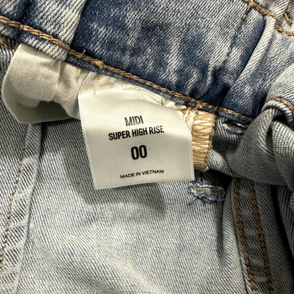 NWOT Express High Waist Paper Bag Denim Shorts Size 00 - Picture 6 of 6